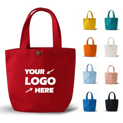 Solid Color Small Canvas Handbag