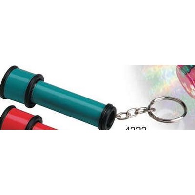 Blue Rotating Chamber Paper Kaleidoscope w/Key Ring
