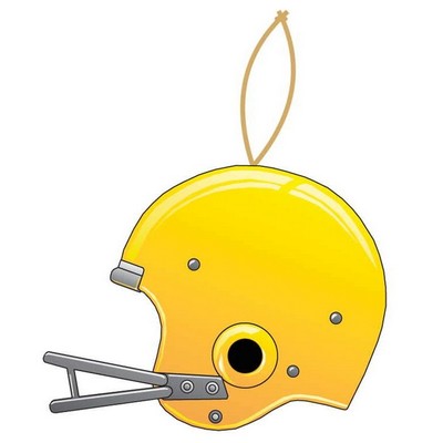 Football Helmet Ornament w/ Clear Mirrored Back (6 Square Inch)