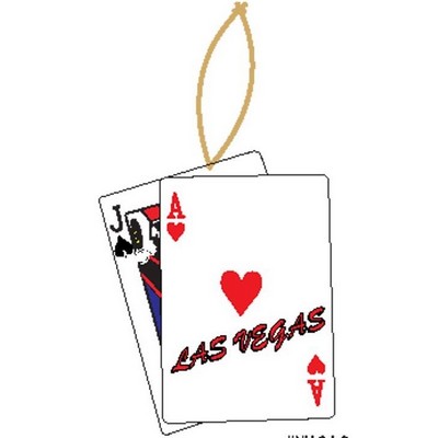 Las Vegas Blackjack Gift Shop Ornament w/ Clear Mirror Back (6 Square Inch)