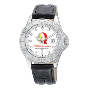 Women's Leather Band Watch with Date
