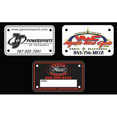 .024" PolyCard Motorcycle License Plate
