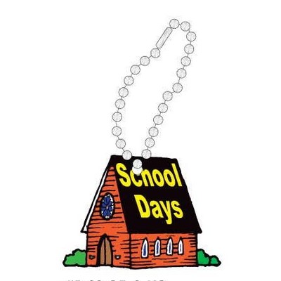 School Days House Promotional Key Chain w/ Black Back (3 Square Inch)
