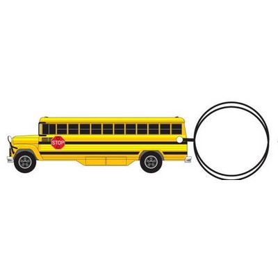 School Bus Executive Keychain w/Mirrored Back (6 Square Inch)