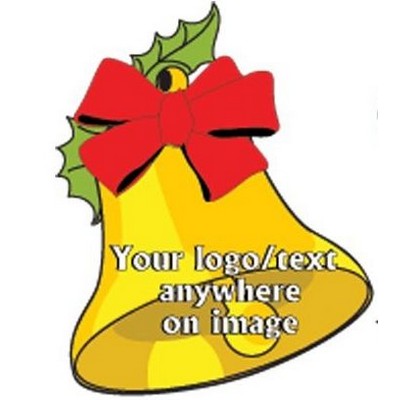 Christmas Bell Bookmark w/ Black Back