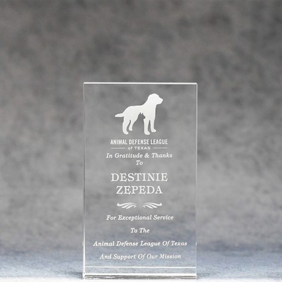 Optic Crystal Wedge Award - 5"