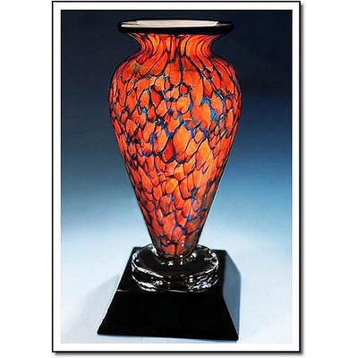 Indigo Monarch Athena Vase w/ Marble Base (4.5"x11.5")