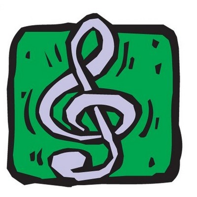 Treble Clef Executive Magnet w/ Full Magnetic Back (10 Square Inch)
