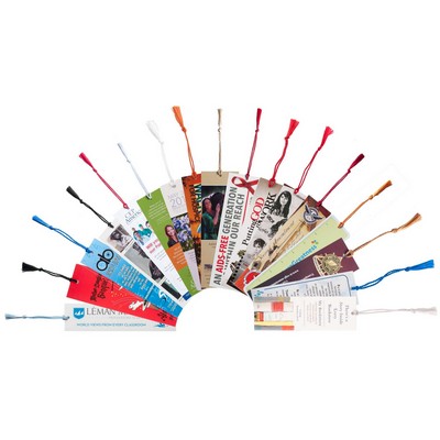 Full-Color Bookmarks | 2" x 6" | 14pt | Floss Tassel