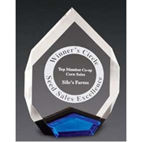 Blue Acrylic Marquis Award (7"x9")