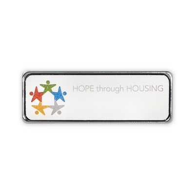 Metal Framed Badge (1"X3") (UV Inkjet)