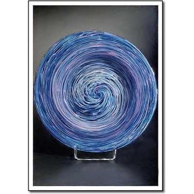 Polar Cyclone Art Glass Rondelle w/o Stand (9"x9")