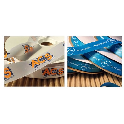 7/8" Double Face Custom Printed Satin Ribbon