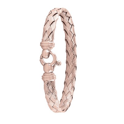 Pink finished Sterling Silver fashion bangle