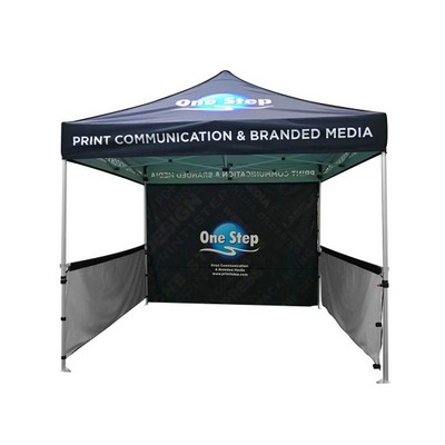 10'x10' Tent With Back Full Wall And Two Half Walls