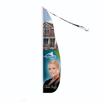 Custom Large 14' Feather Dancer Flag Only