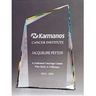 Zenith Series Crystal Award w/Prism-Effect Coating (6.5"x 9")