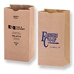 12 Lb. Natural Kraft Short Run Popcorn Nail & Coin Bag (1000 Pieces) (7"x4 1/2"x13 3/4")