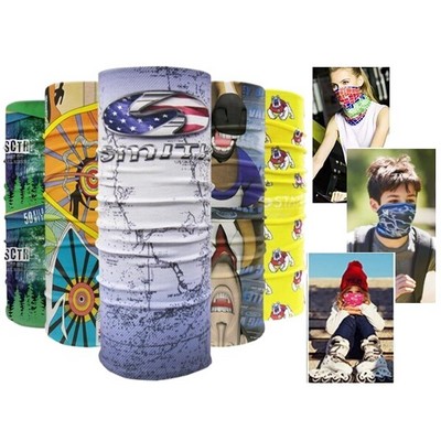 Seamless Full Color Sublimated Magic Polyester Neck Gaiter Scarf For Adult, Youth & Child