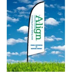 Rush 48 Hour Zoom 2 Straight Flag w/Stand - 8' Single Sided w/Spike Base