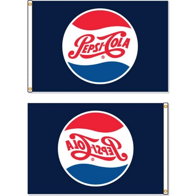 Custom Single Face Reverse Spun Polyester Flag w/Seam (6'x10')