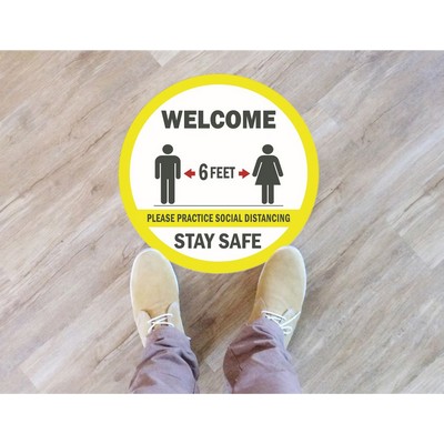 48" x 48" - Floor Graphics - Circle- 4 mil Flexible Adhesive Vinyl