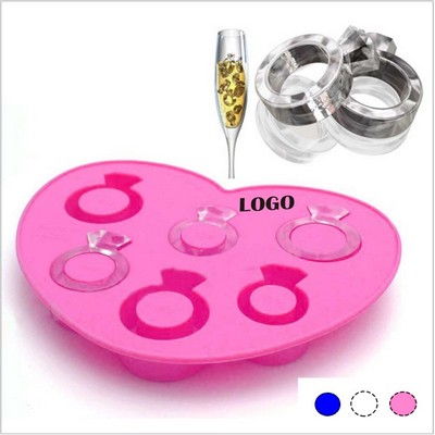Heart Shaped Silicone Ice Finger Ring Mold