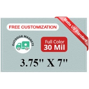 Magnet - 3.75x7 Square Corners - 30 Mil - Outdoor Safe