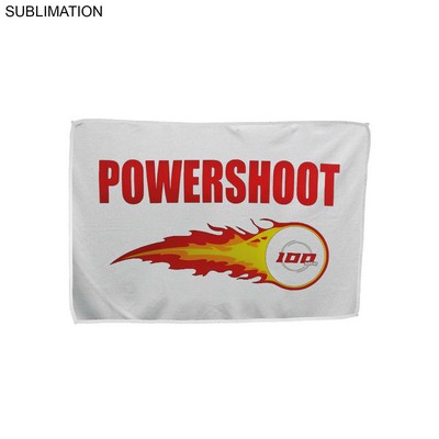 Microfiber Moisture Wicking, Cooling, Sports, White Suede Towel, Sublimated Full Color, (12"x18")