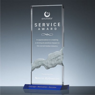 Cascade Award w/Blue Base (5"x 11")