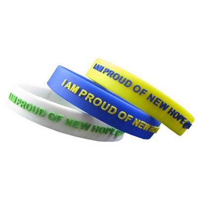 1/2" Embossed printed Wristbands