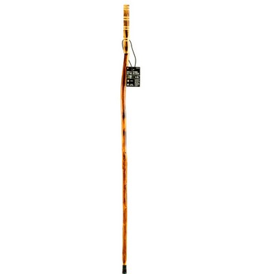 55" Wooden Hiking Stick w/Black Paracord Hand Strap