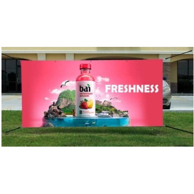 4'x 10' Ft Banner 13 OZ. Printed 1 Side Includes Freight Continental USA