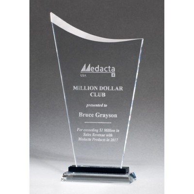 Wavy Glass Award, 10.5"H