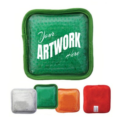 Plush Square Shape Gel Bead Ice Pack Or Hot/Cold Pack
