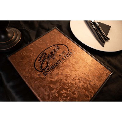 Brushed Metallic 3 View Menu Cover