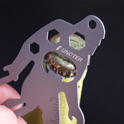 9" 1 Stainless Steel Primitive Man Shape Multitool Card