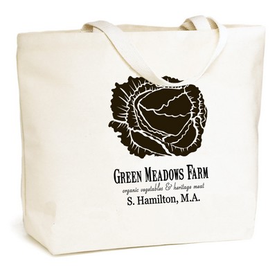 Full Gusset Jumbo Totes w/Top Stitched Vertical Edges (10 Oz. Natural Canvas)