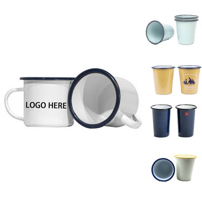 3.74" x 3.35" Enamel Beer Mug