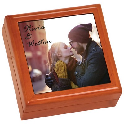 Ceramic Tile Wood Lined Gift Box