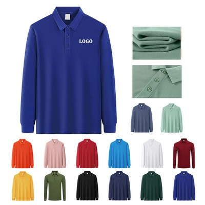 Men's Classic Long Sleeve Polo Shirt