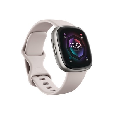 Fitbit Sense 2 Advanced Health Smartwatch Lunar White/Platinum