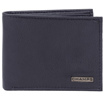 Champs Luggage Black Label Flip-Up Wallet Size 4.25"X3.5" - Navy Blue