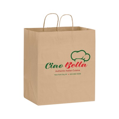 Natural Kraft Shopper with Full Color Digital Print (14 1/2 x 9 1/2 x 16 1/4)