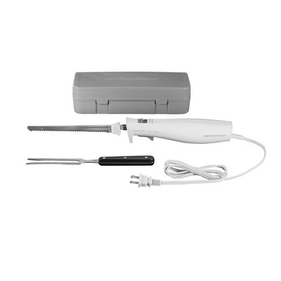 Hamilton Beach Electric Knife Set w/Fork And Case, Ergonomic Design, Stainless Steel Reciprocatin