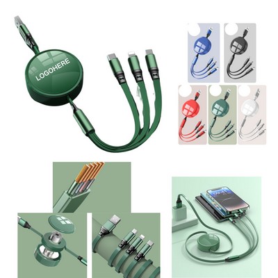 3" 1 Universal Retractable Charging Cable