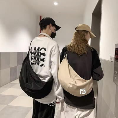 Half-moon Nylon Messenger Bag