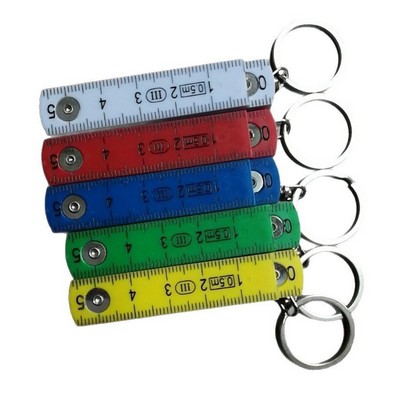 0.5M Portable Folding Ruler+Key Chain