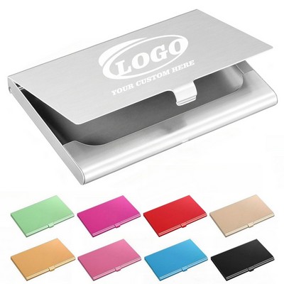 Sleek Flip Top Aluminum Business Name Card Holder Credit Card Case