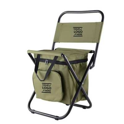 Portable Camp Chair with Insulated Cooler